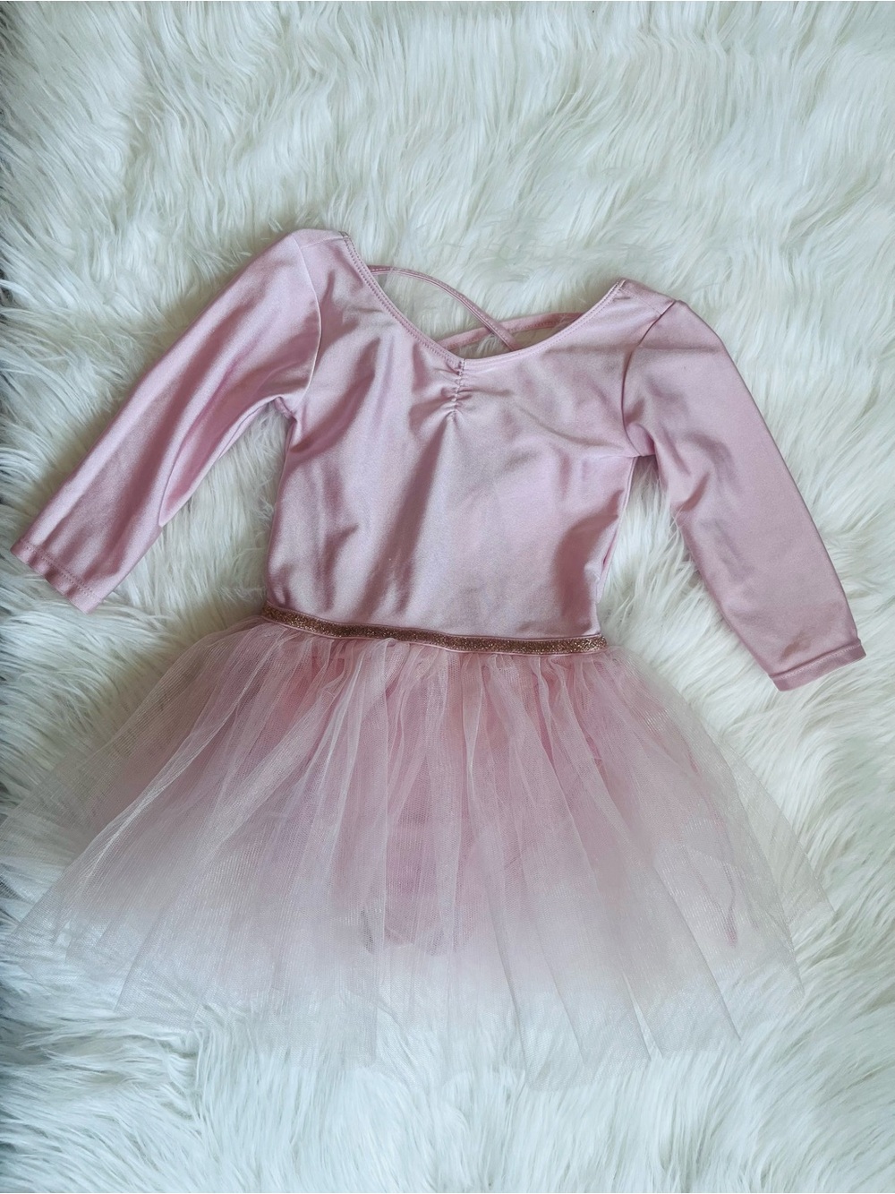 Girls Pink Tulle Ballet Dress